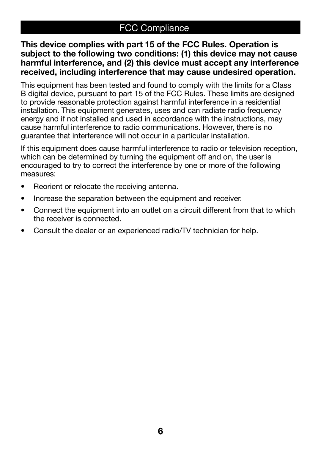 Verilux VA04 manual FCC Compliance 