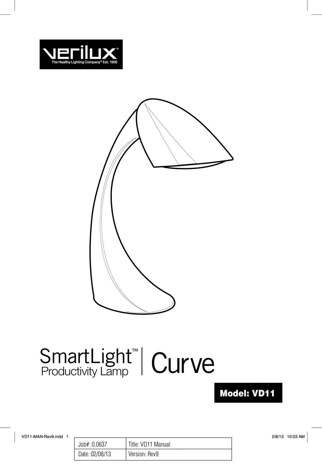 Verilux VD11 manual SmartLight Curve 