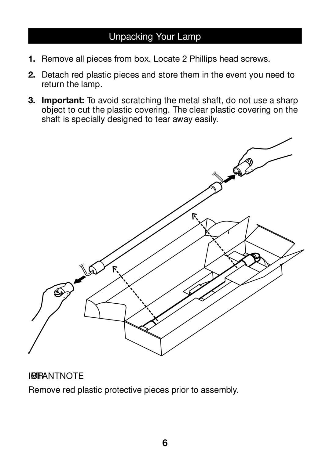 Verilux VF01 manual Unpacking Your Lamp 