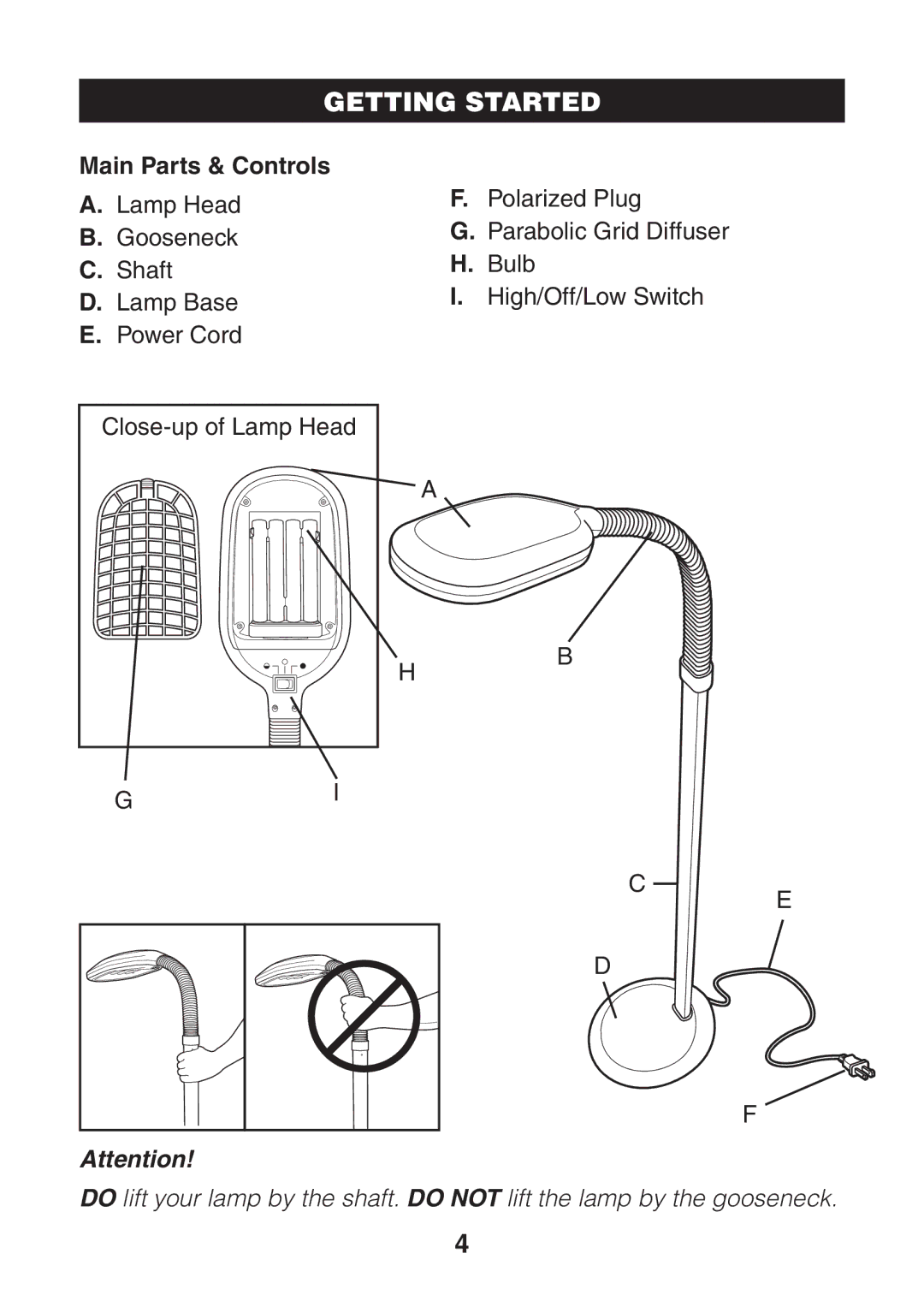 Verilux VF01 manual Getting Started 