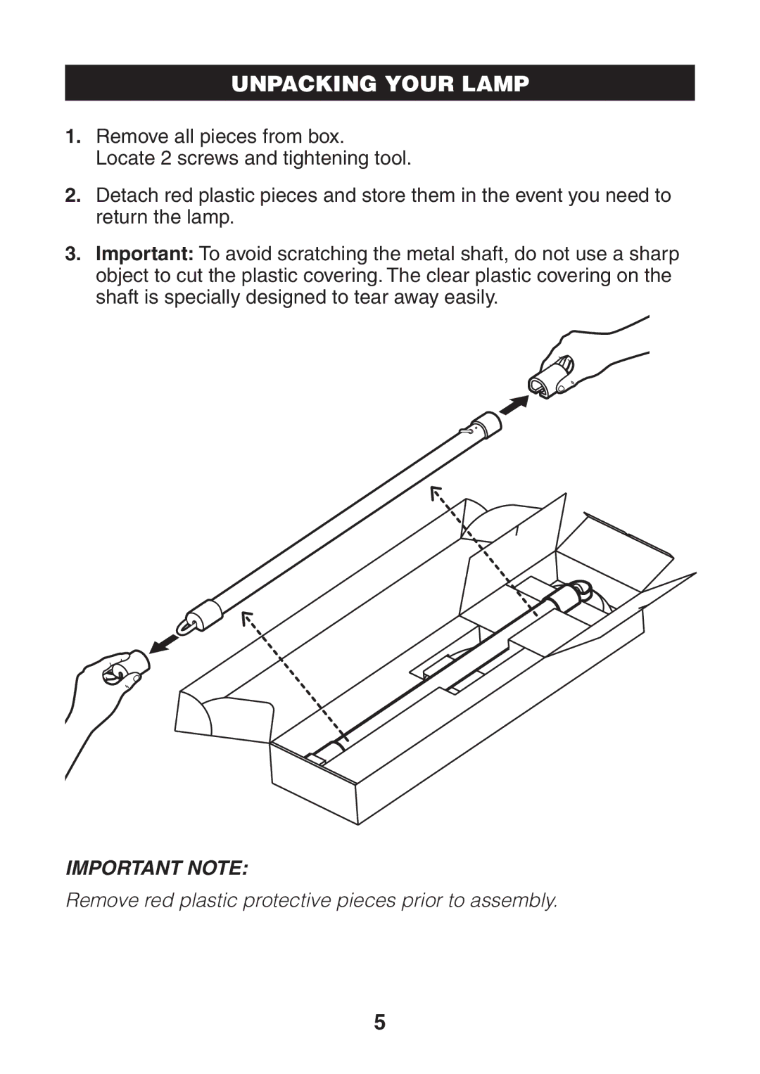 Verilux VF01 manual Unpacking Your Lamp 