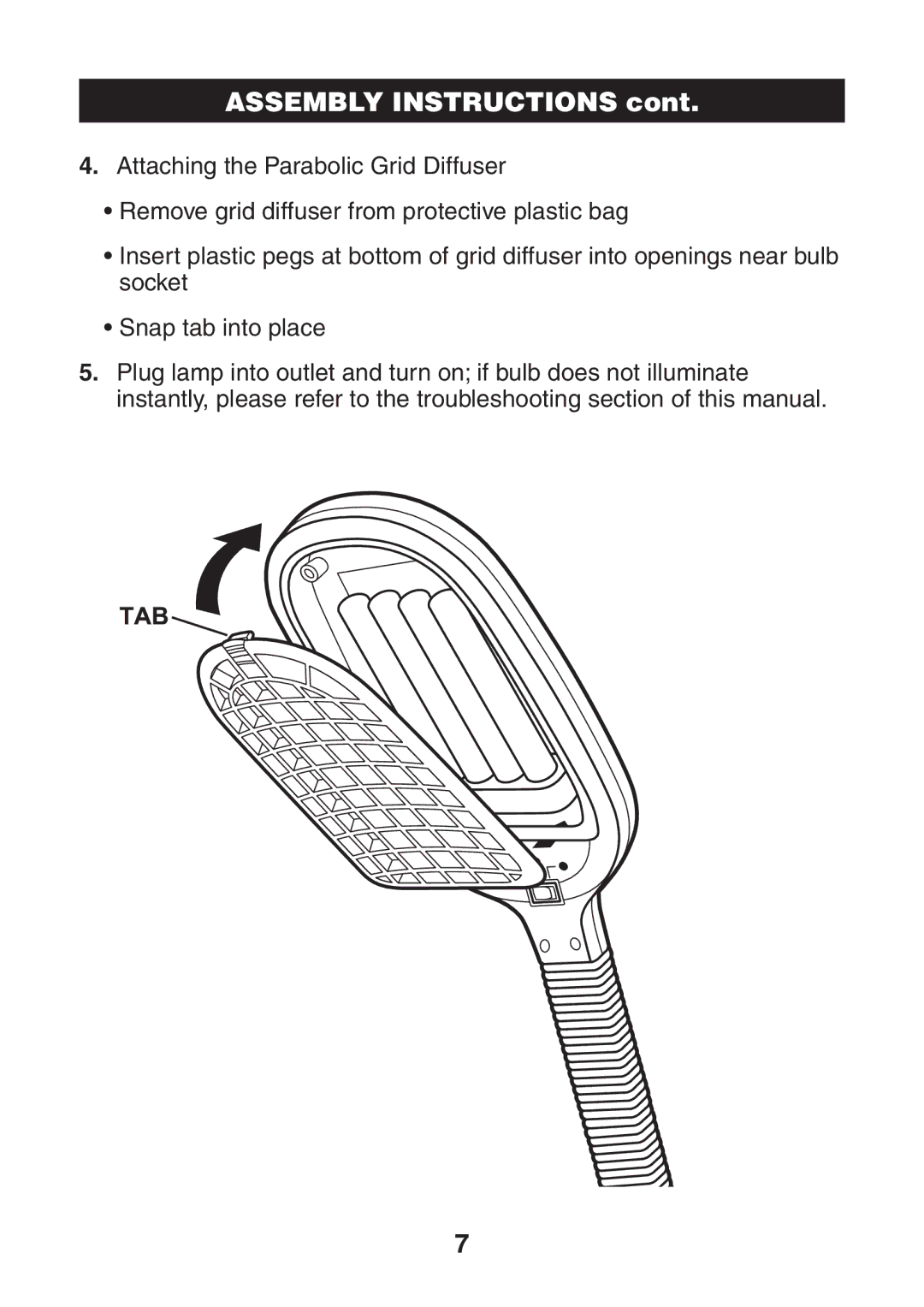 Verilux VF01 manual Assembly Instructions 