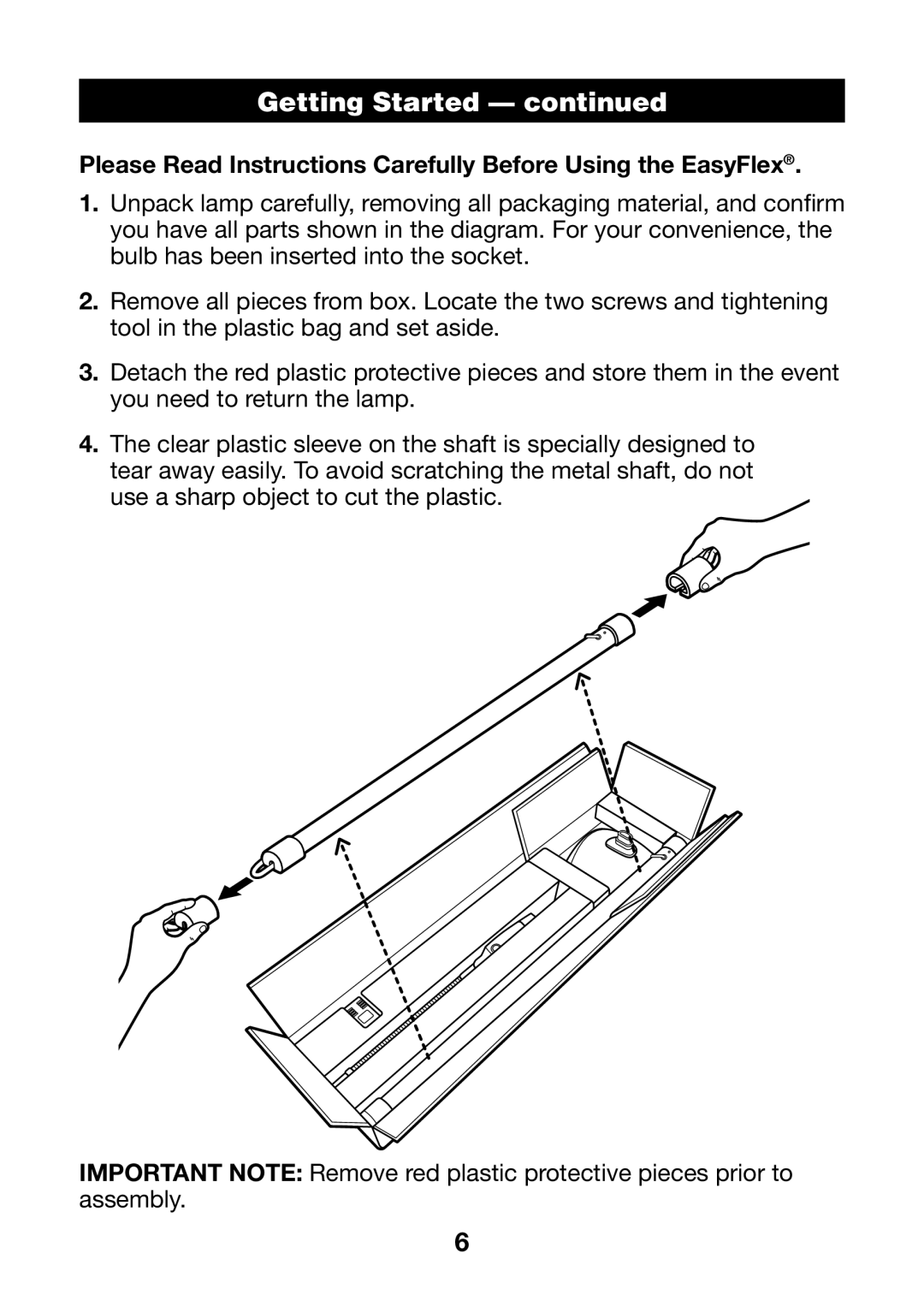 Verilux VF02 manual Please Read Instructions Carefully Before Using the EasyFlex 