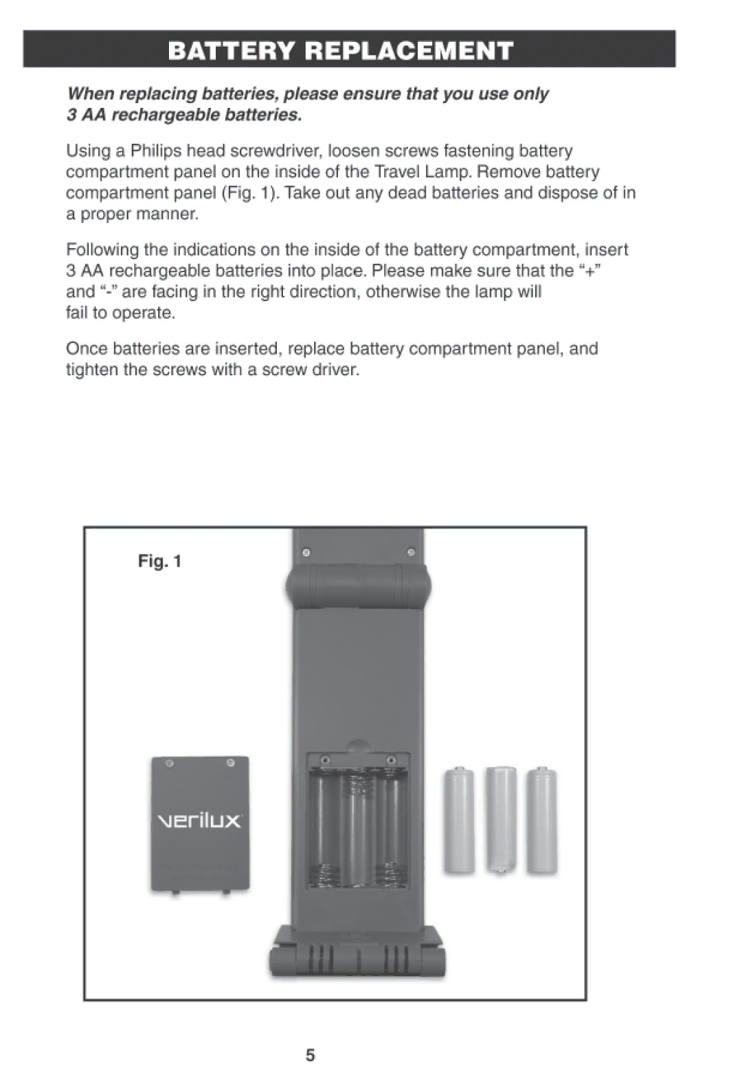 Verilux VP04 manual 