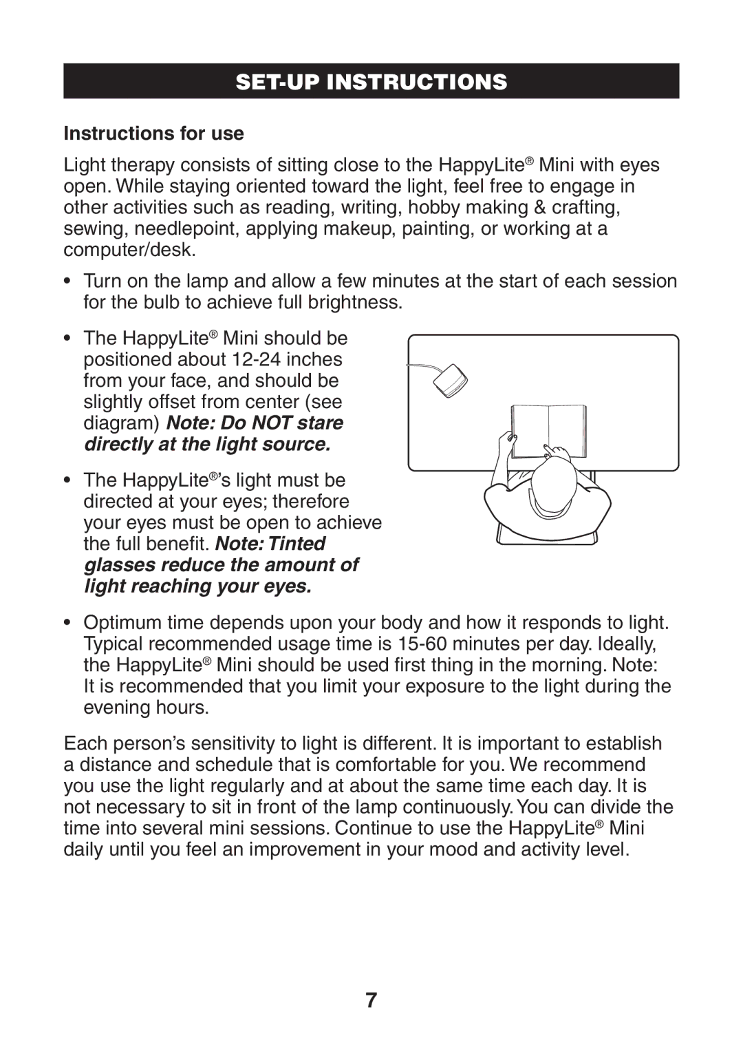 Verilux VT03 manual Instructions for use 