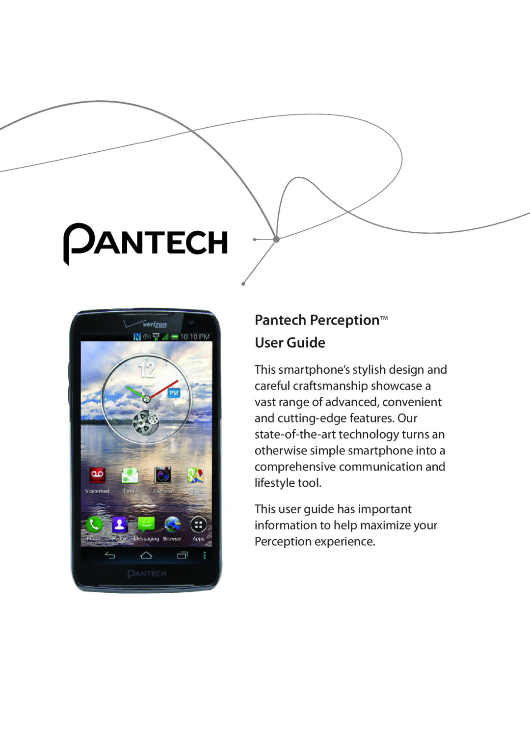 Verizon 5U000692C0A manual Pantech Perception User Guide 