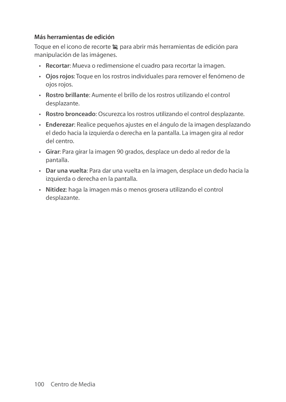 Verizon 5U000692C0A manual Más herramientas de edición 