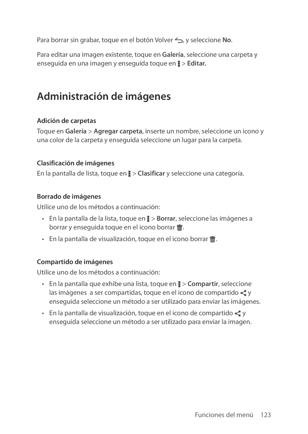 Verizon 5U000692C0A manual Adición de carpetas, Utilice uno de los métodos a continuación 