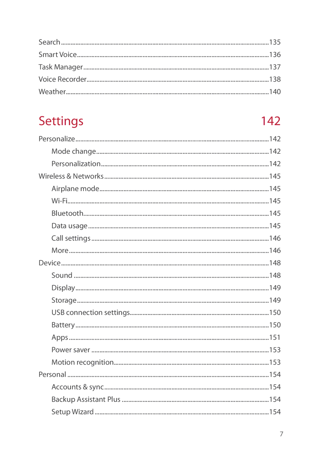 Verizon 5U000692C0A manual Settings 