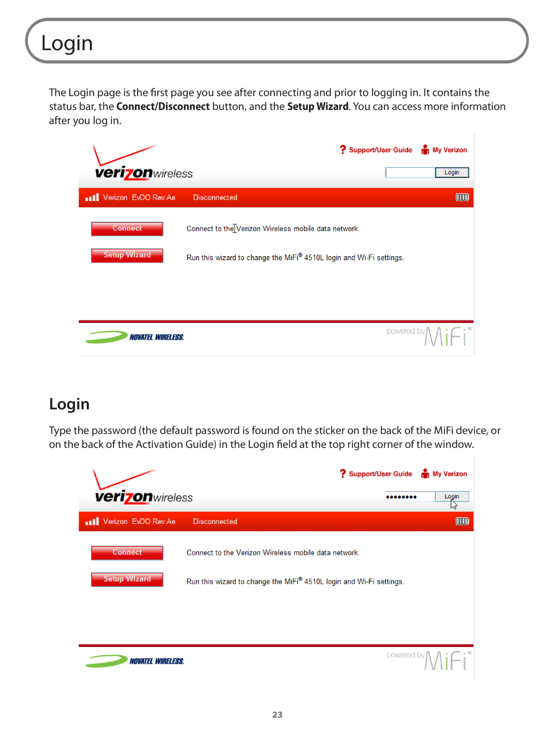 Verizon 649496017989 manual Login 