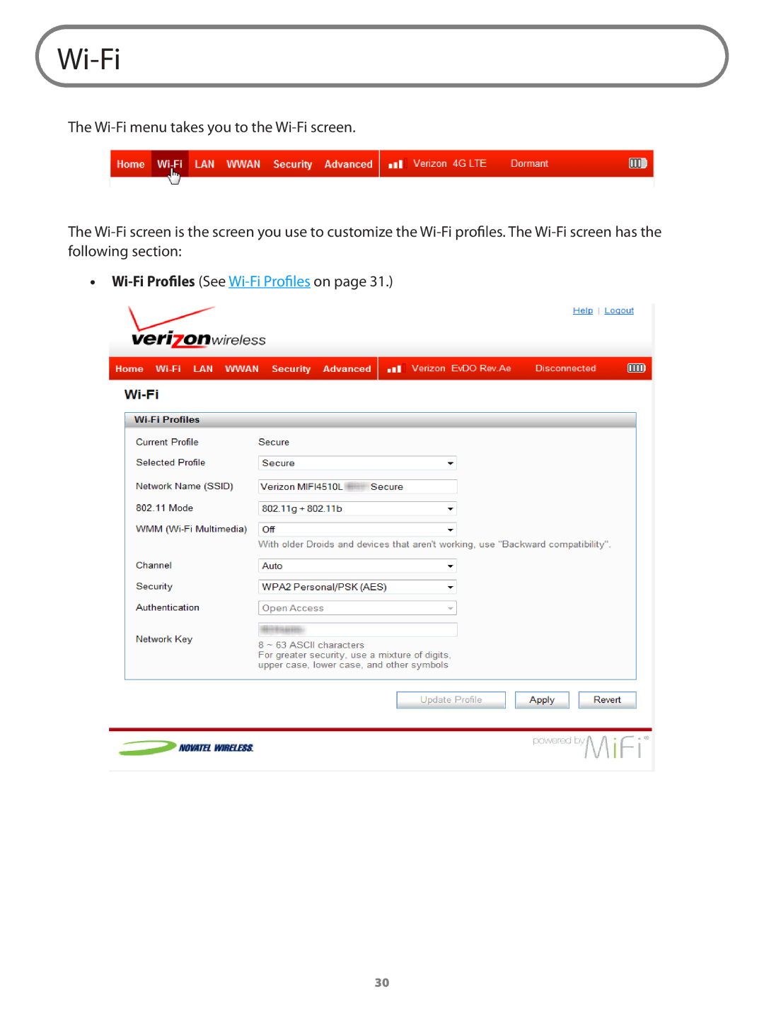 Verizon 649496017989 manual Wi-Fi 