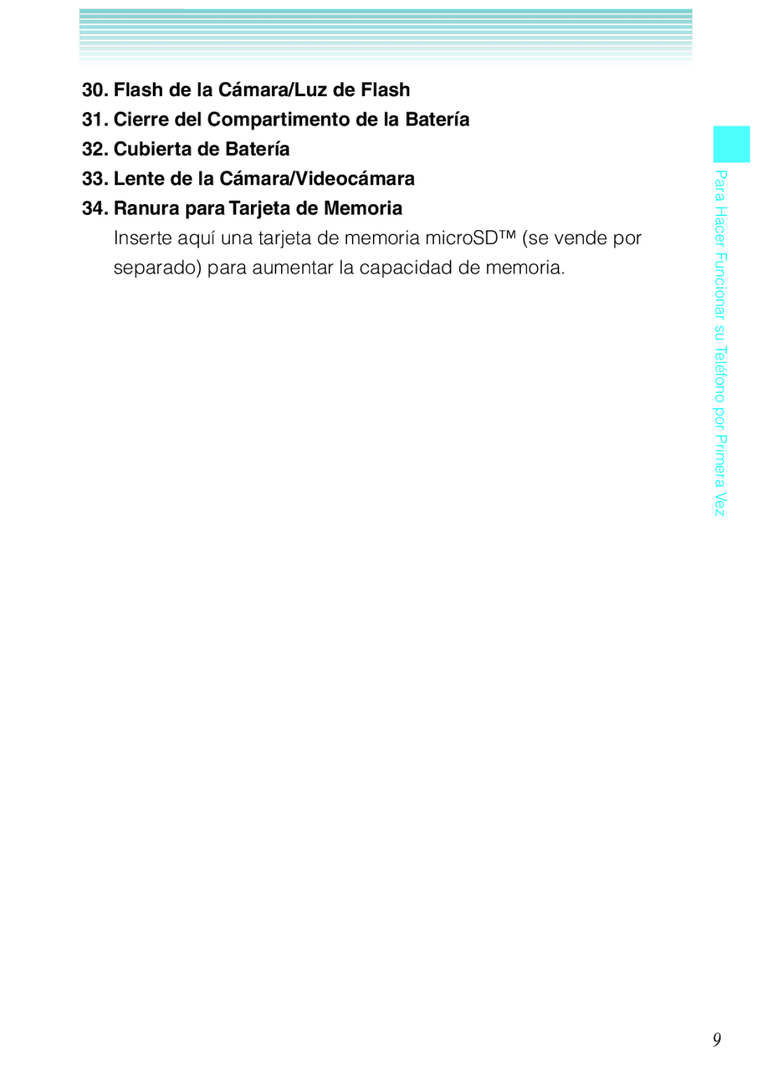 Verizon C751 manual Para Hacer Funcionar su Teléfono por Primera Vez 