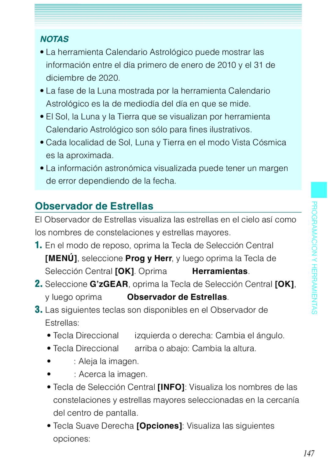 Verizon C751 manual 147, Luego oprima Observador de Estrellas 