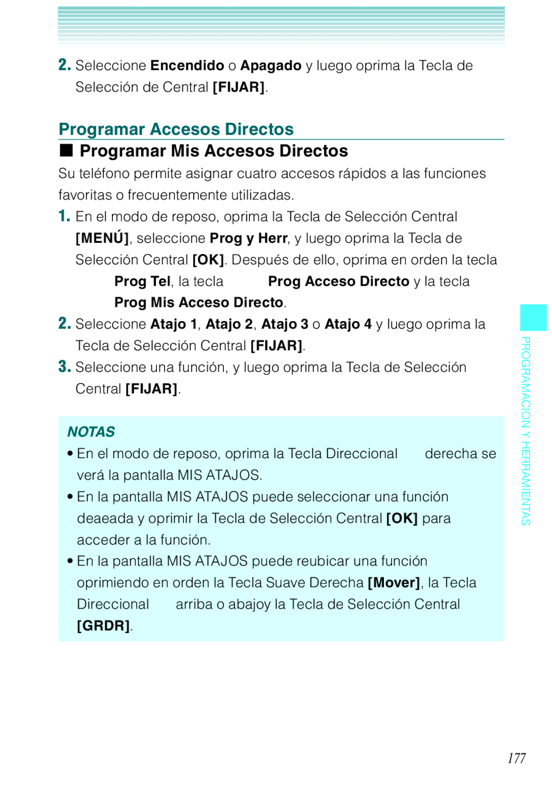 Verizon C751 manual Programar Accesos Directos, Programar Mis Accesos Directos, 177 