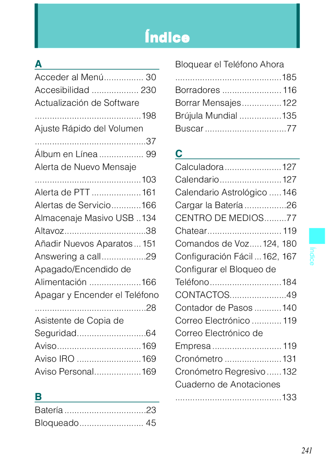 Verizon C751 manual 241 