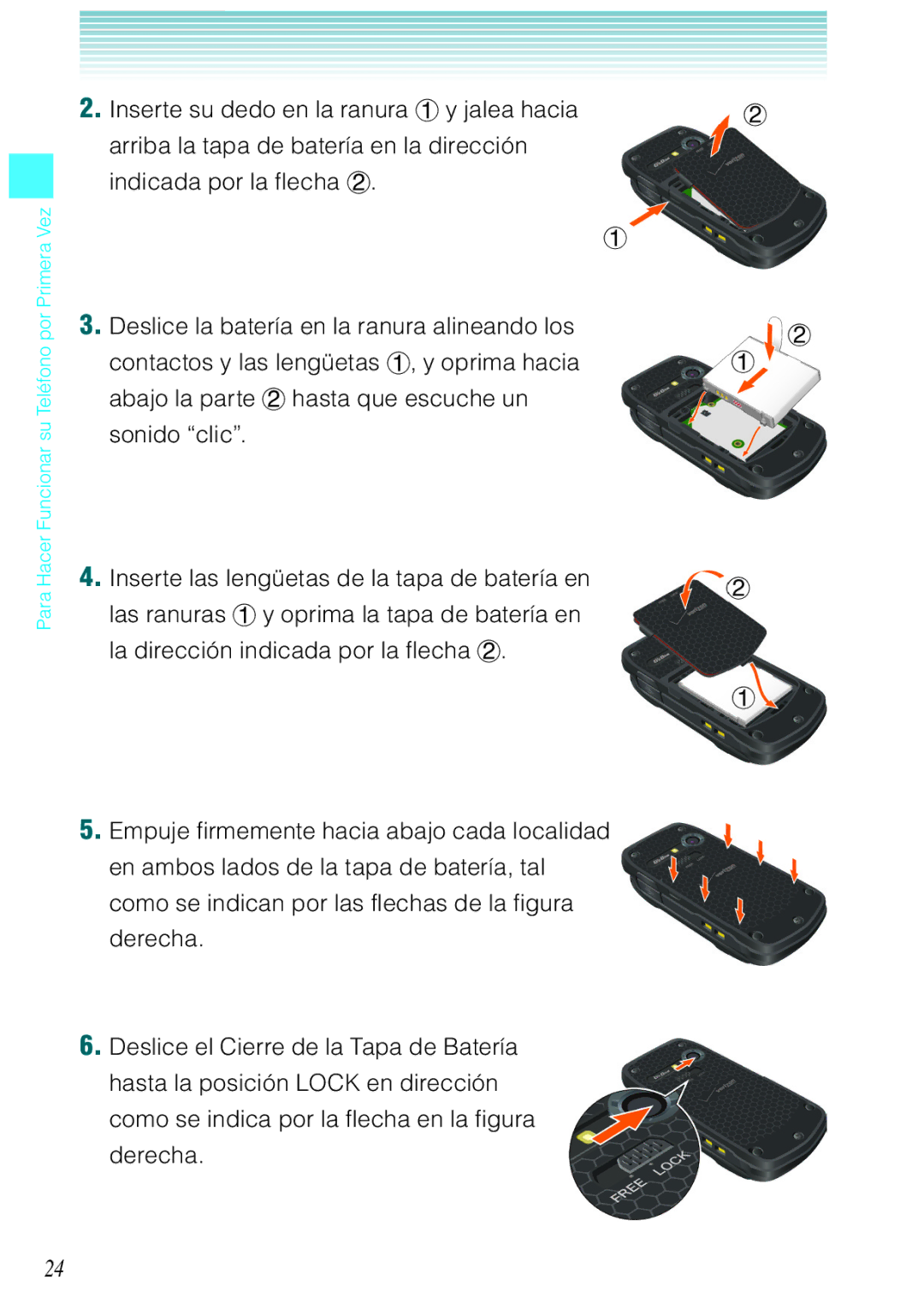 Verizon C751 manual Para Hacer Funcionar su Teléfono por Primera Vez 