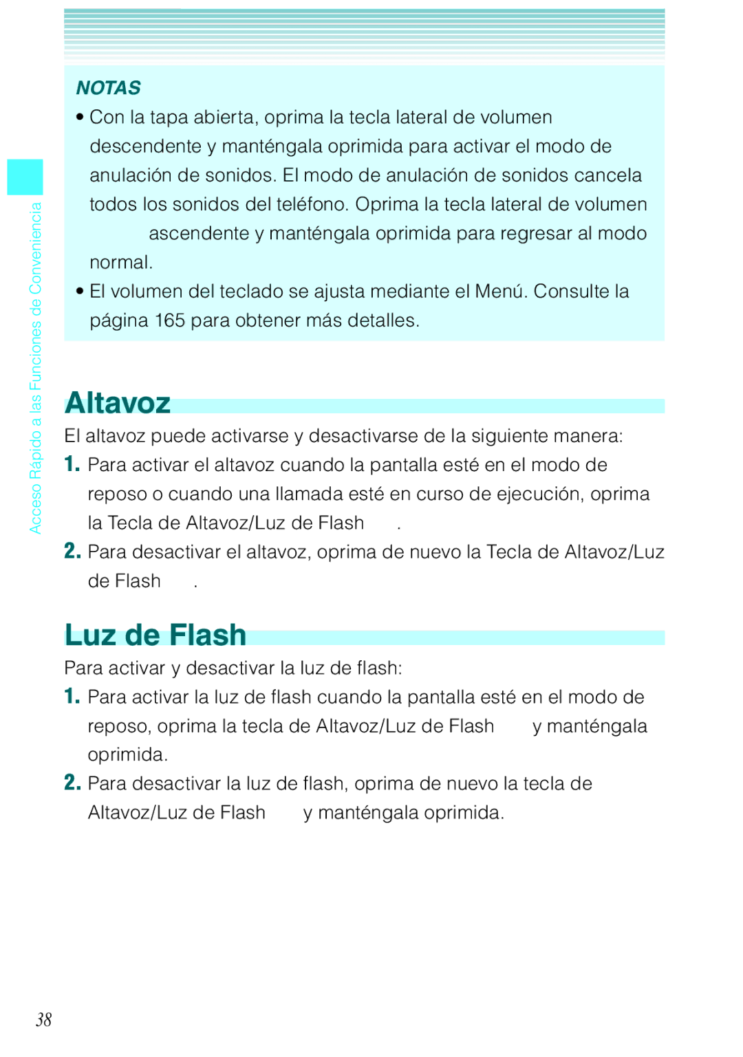 Verizon C751 manual Altavoz, Luz de Flash 