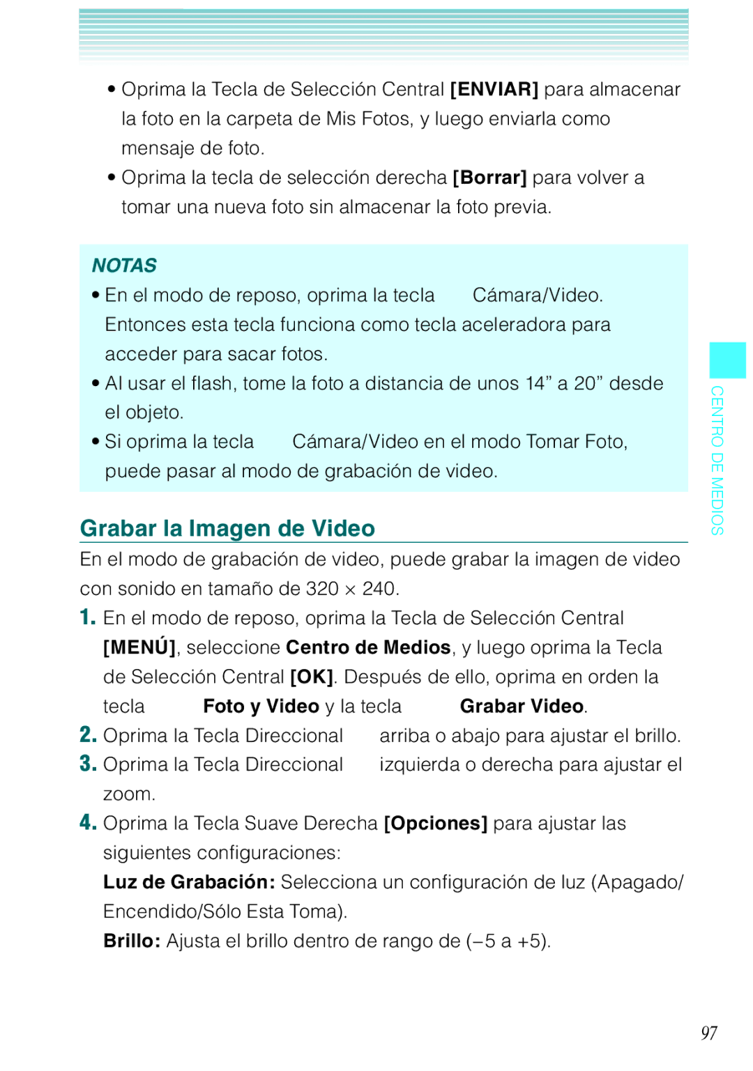 Verizon C751 manual Grabar la Imagen de Video 