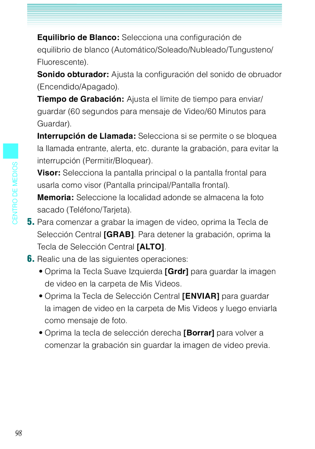 Verizon C751 manual Centro DE Medios 