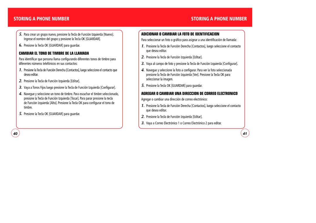 Verizon CDM7076 manual Cambiar EL Tono DE Timbre DE LA Llamada, Adicionar O Cambiar LA Foto DE Identificacion 