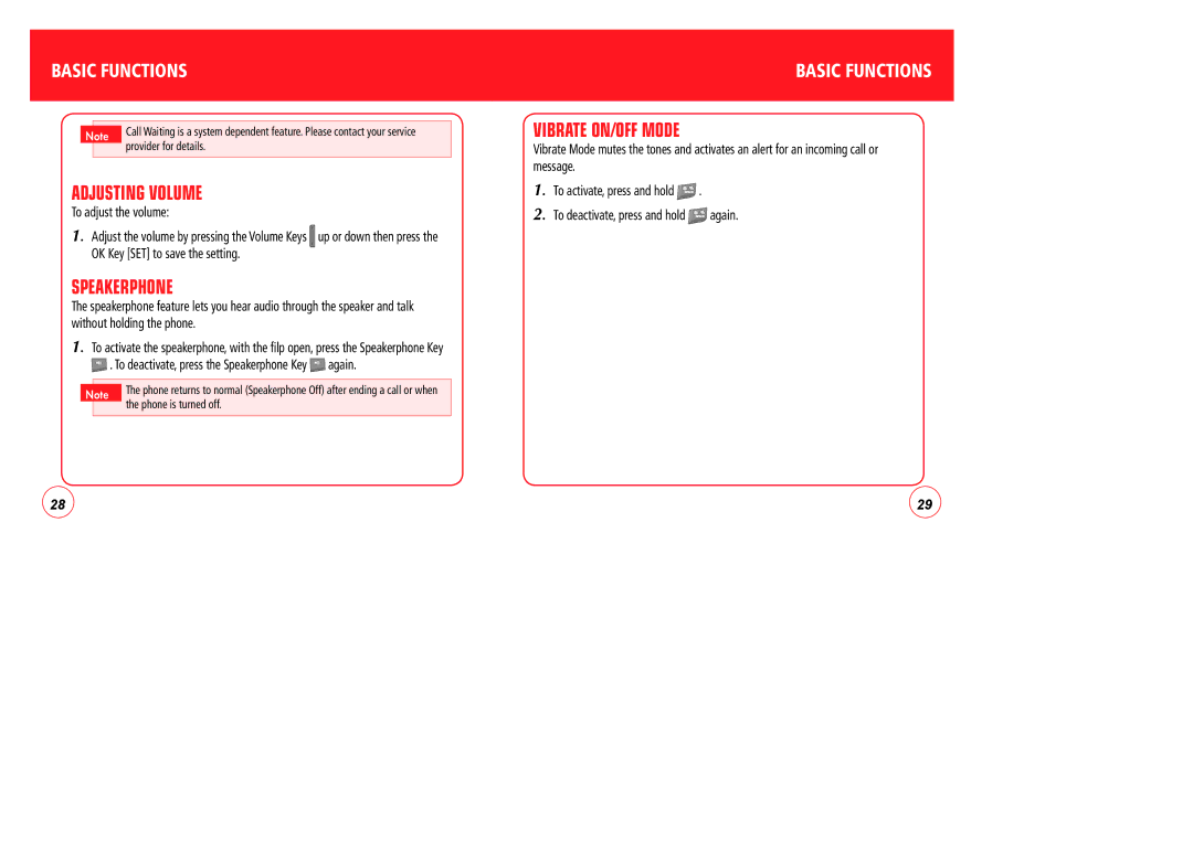 Verizon CDM7076 manual Adjusting Volume 