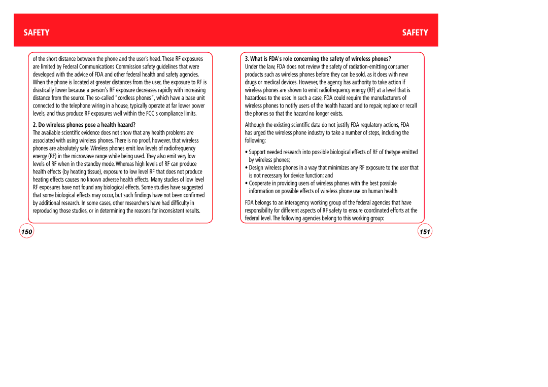 Verizon CDM7076 Do wireless phones pose a health hazard?, What is FDAs role concerning the safety of wireless phones? 