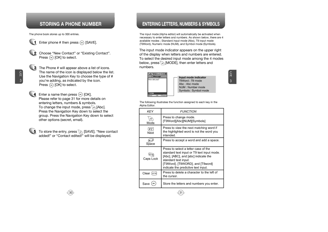 Verizon CDM8615 manual Storing a Phone Number, Entering LETTERS, Numbers & Symbols 