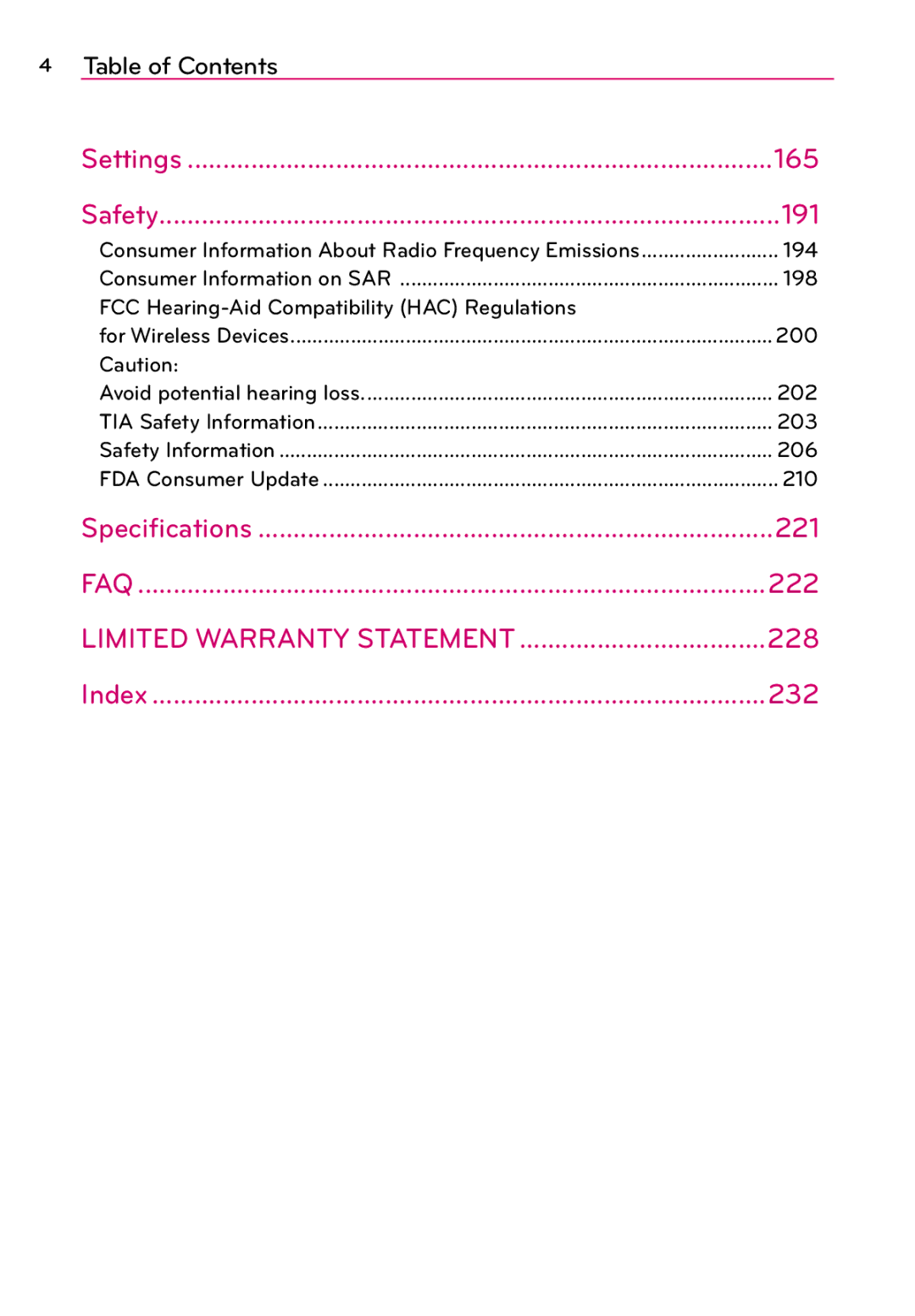 Verizon G2 manual 165 