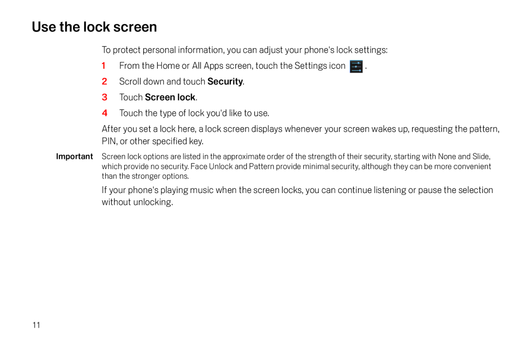 Verizon Galaxy Nexus manual Use the lock screen 