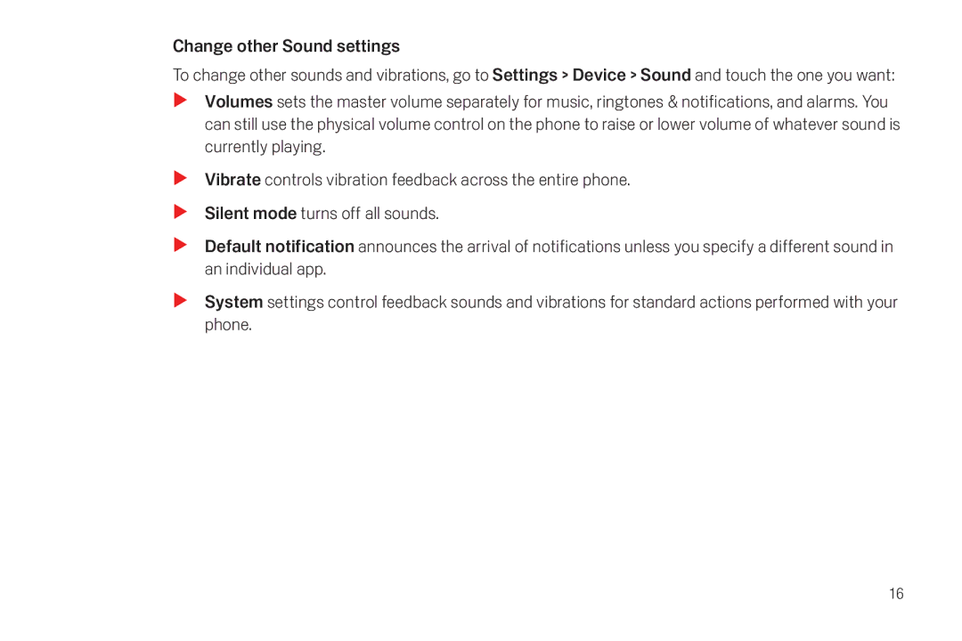 Verizon Galaxy Nexus manual Change other Sound settings 