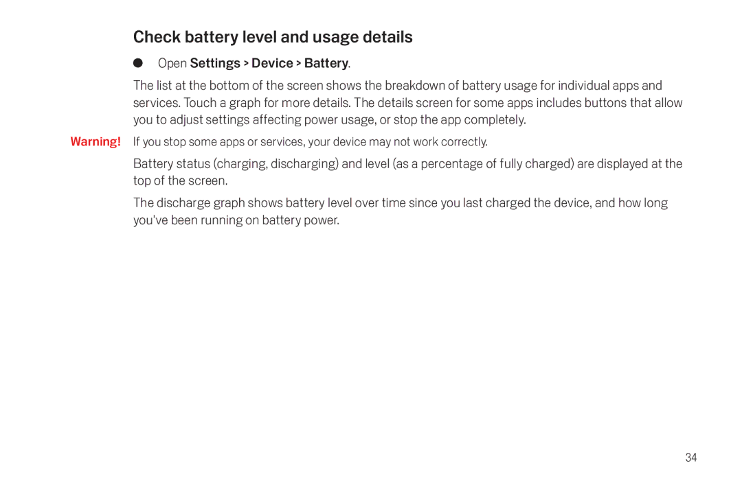 Verizon Galaxy Nexus manual Check battery level and usage details, Open Settings Device Battery 