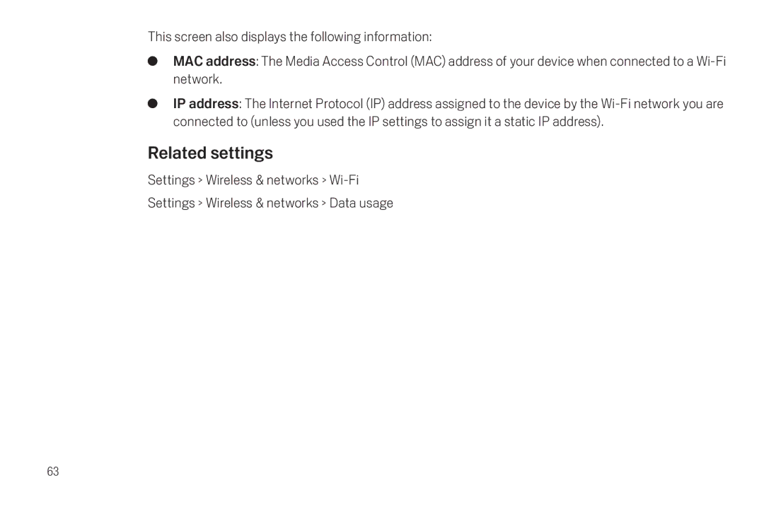 Verizon Galaxy Nexus manual Related settings 