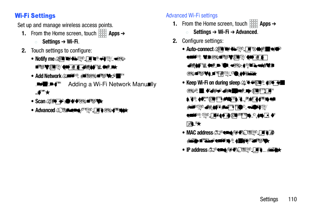 Verizon GH68-36971A manual Wi-Fi Settings, Advanced Wi-Fi settings, Settings Wi-Fi Advanced 