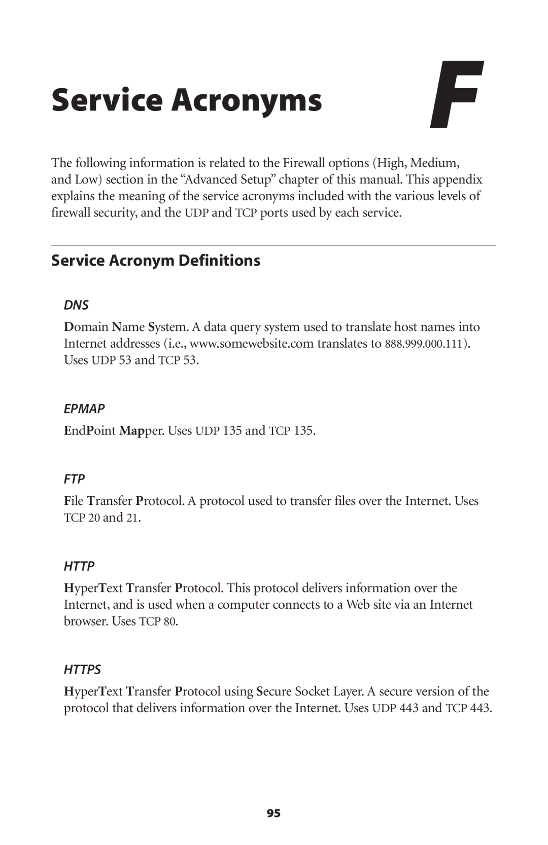 Verizon GT701C user manual Service Acronyms, Service Acronym Definitions 