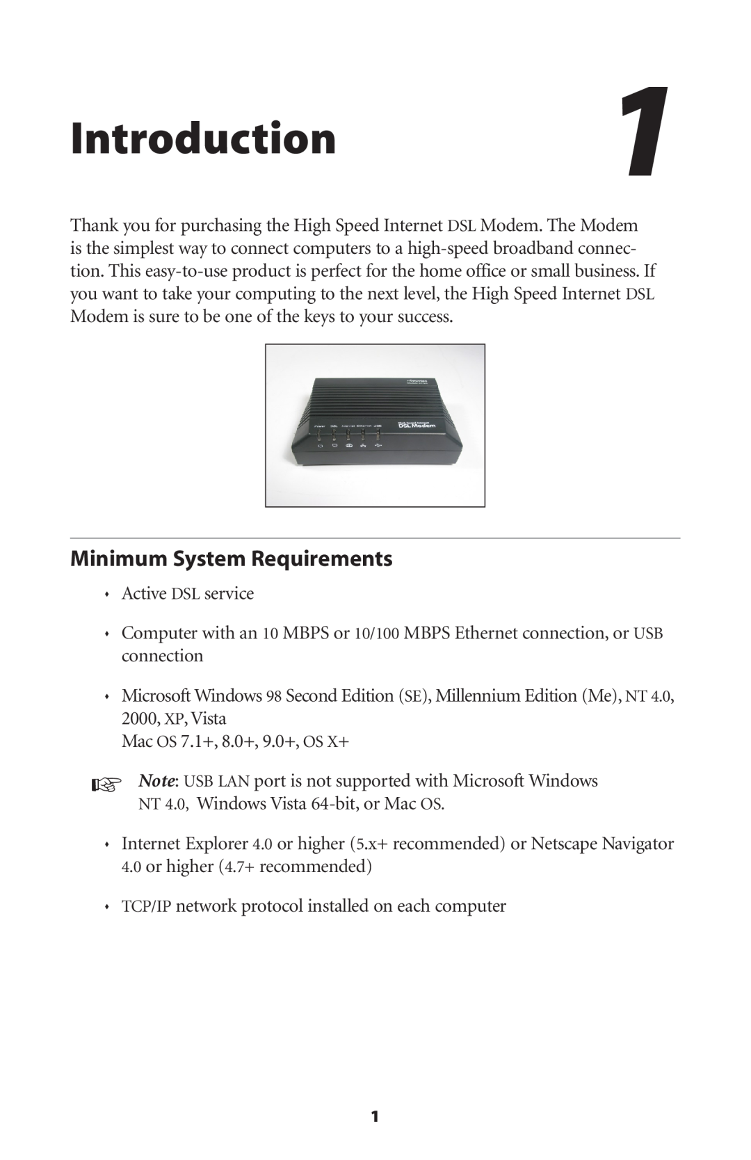 Verizon GT701C user manual Introduction1, Minimum System Requirements 