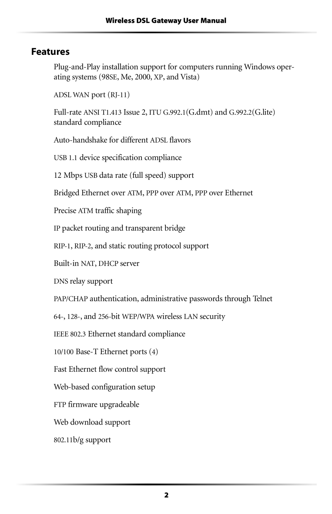 Verizon GT704WG user manual Features 