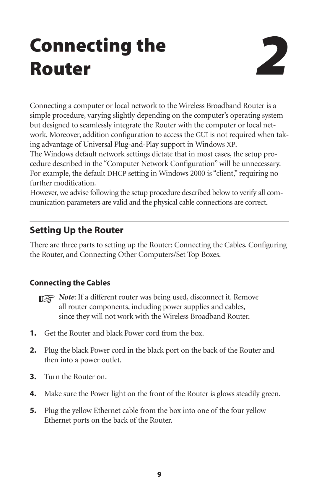 Verizon MI424WR user manual Connecting Router, Setting Up the Router 