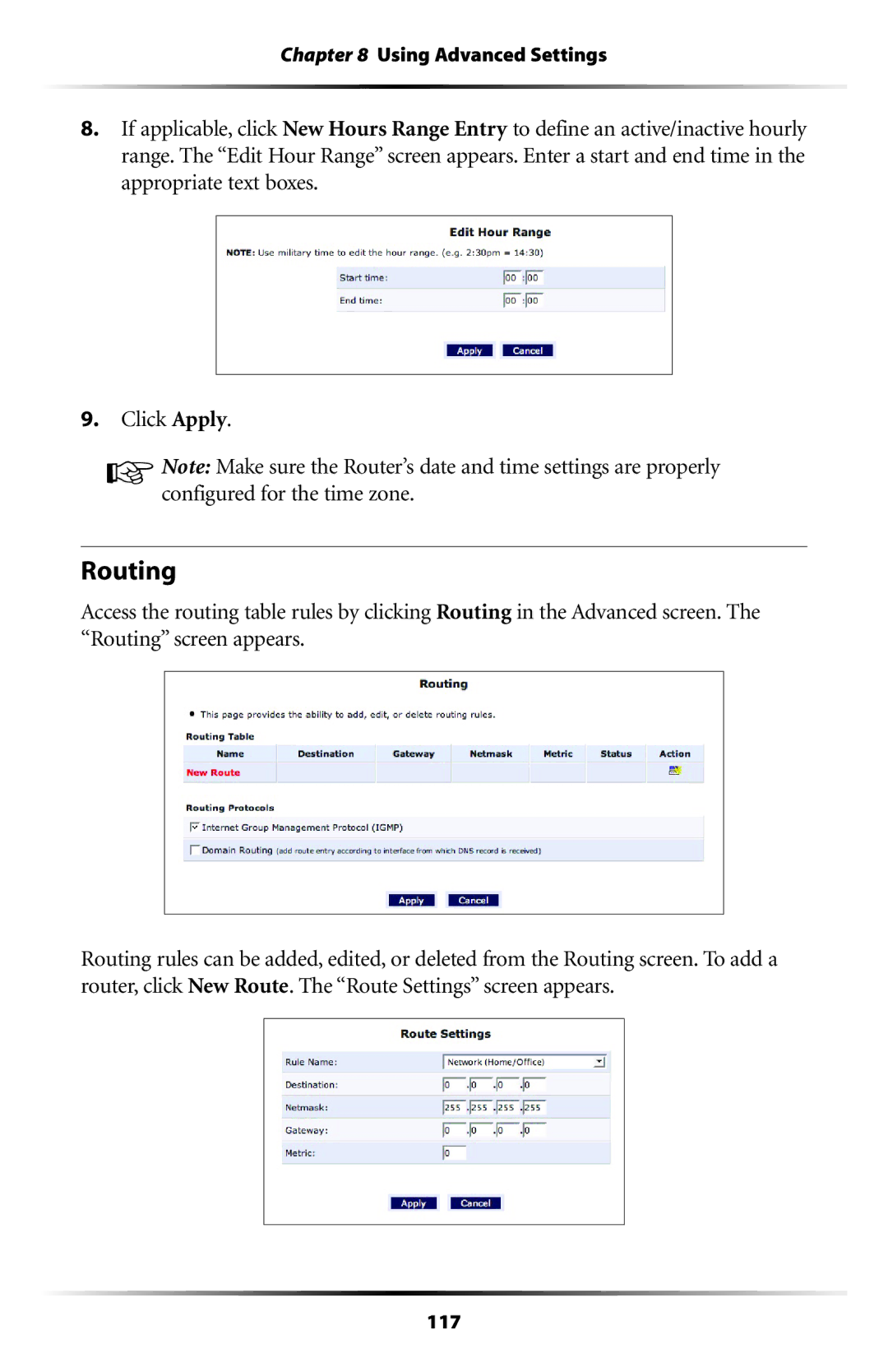 Verizon MI424WR user manual Routing 