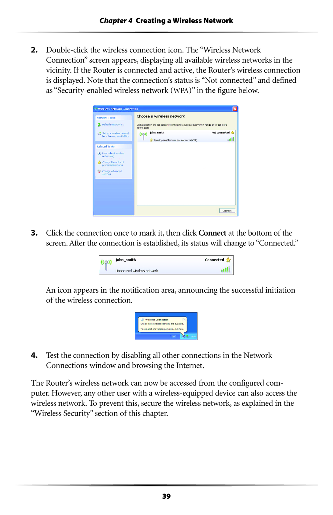 Verizon MI424WR user manual Creating a Wireless Network 