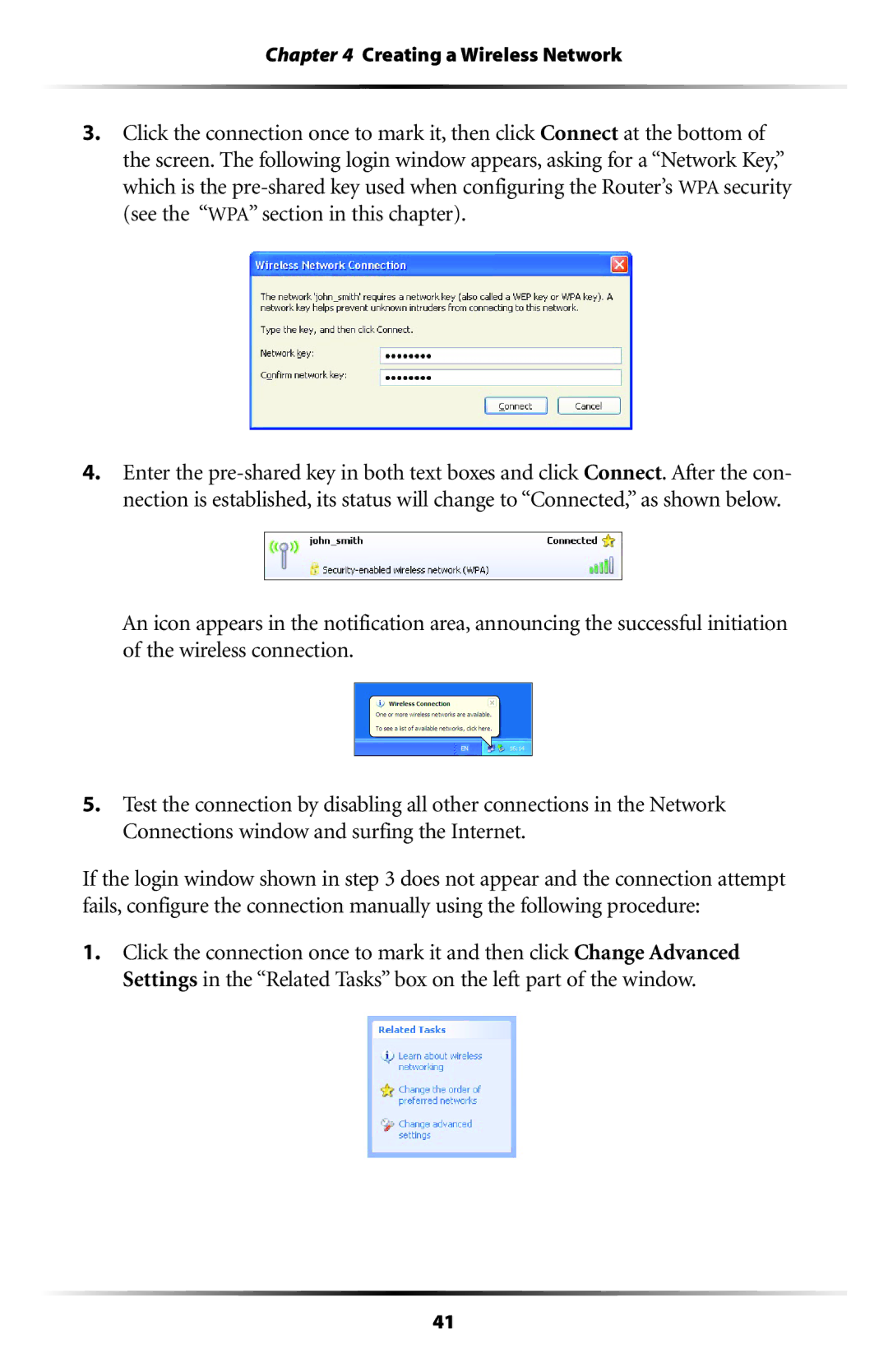 Verizon MI424WR user manual Creating a Wireless Network 