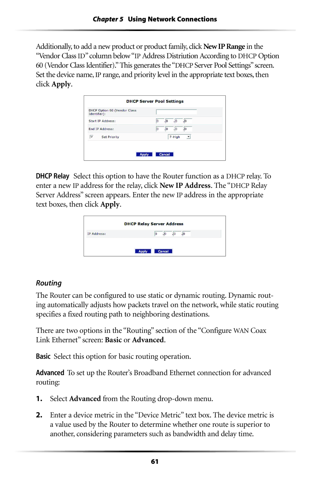 Verizon MI424WR user manual Routing 