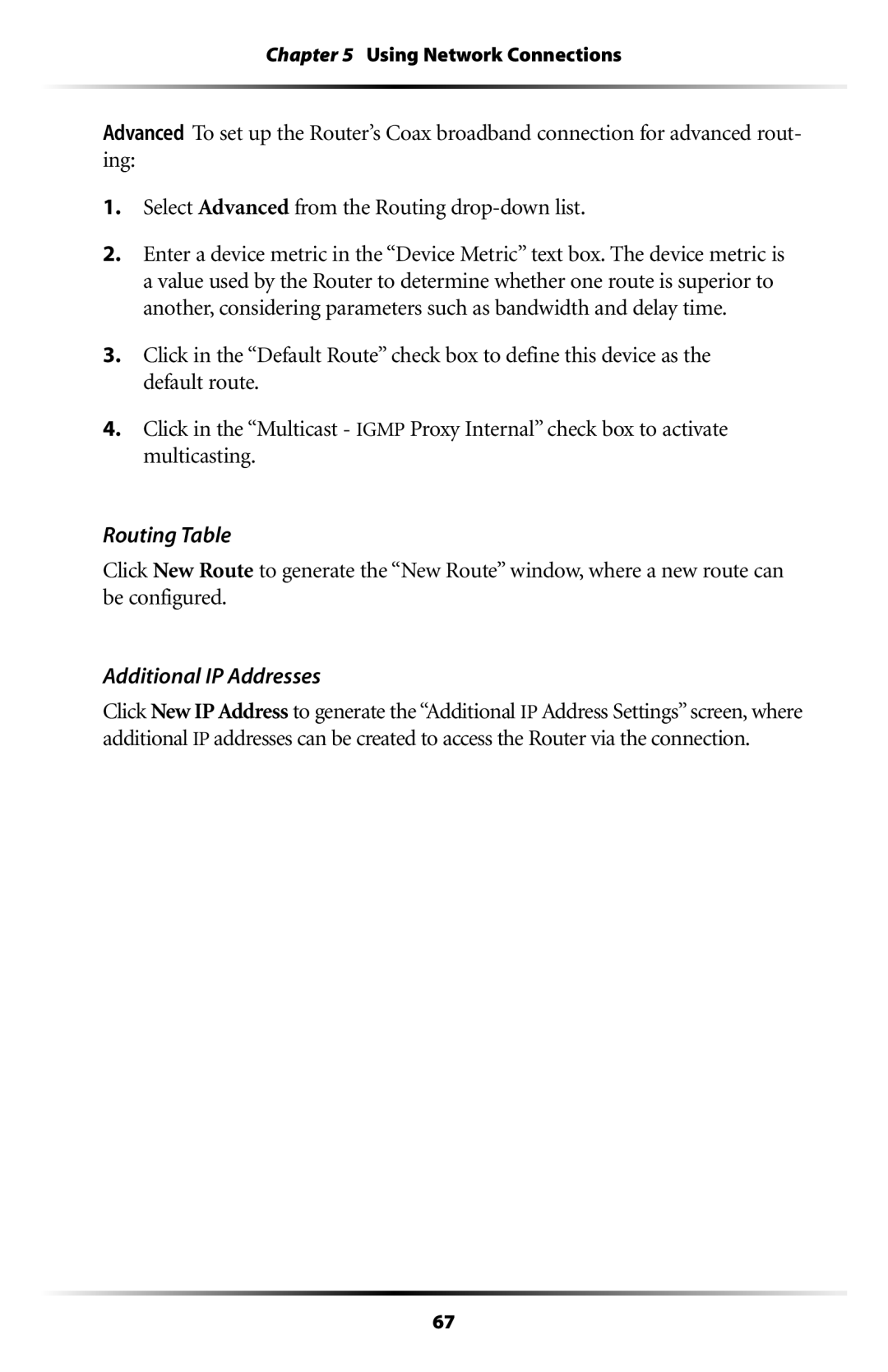 Verizon MI424WR user manual Routing Table 