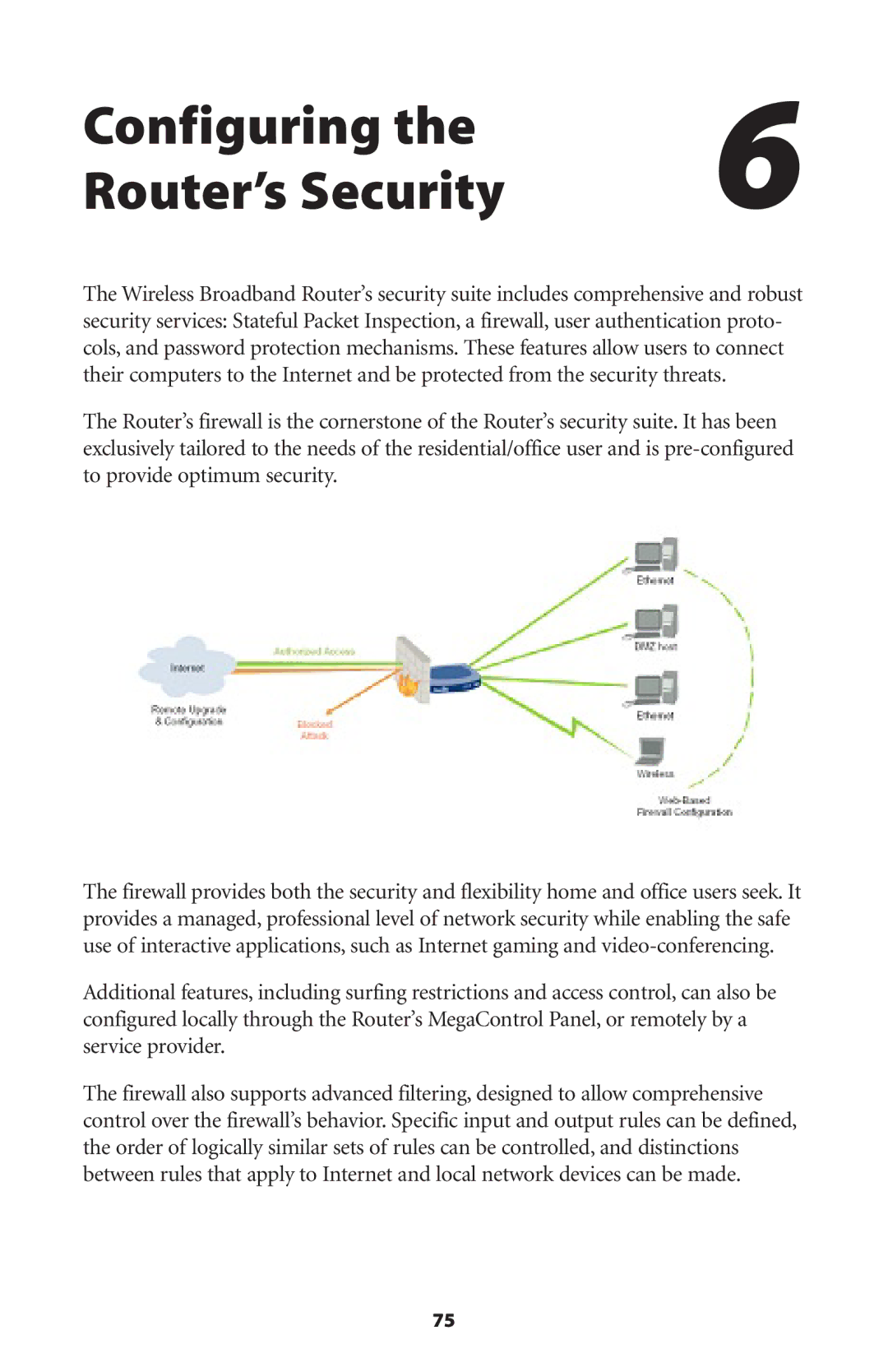 Verizon MI424WR user manual Configuring Router’s Security 