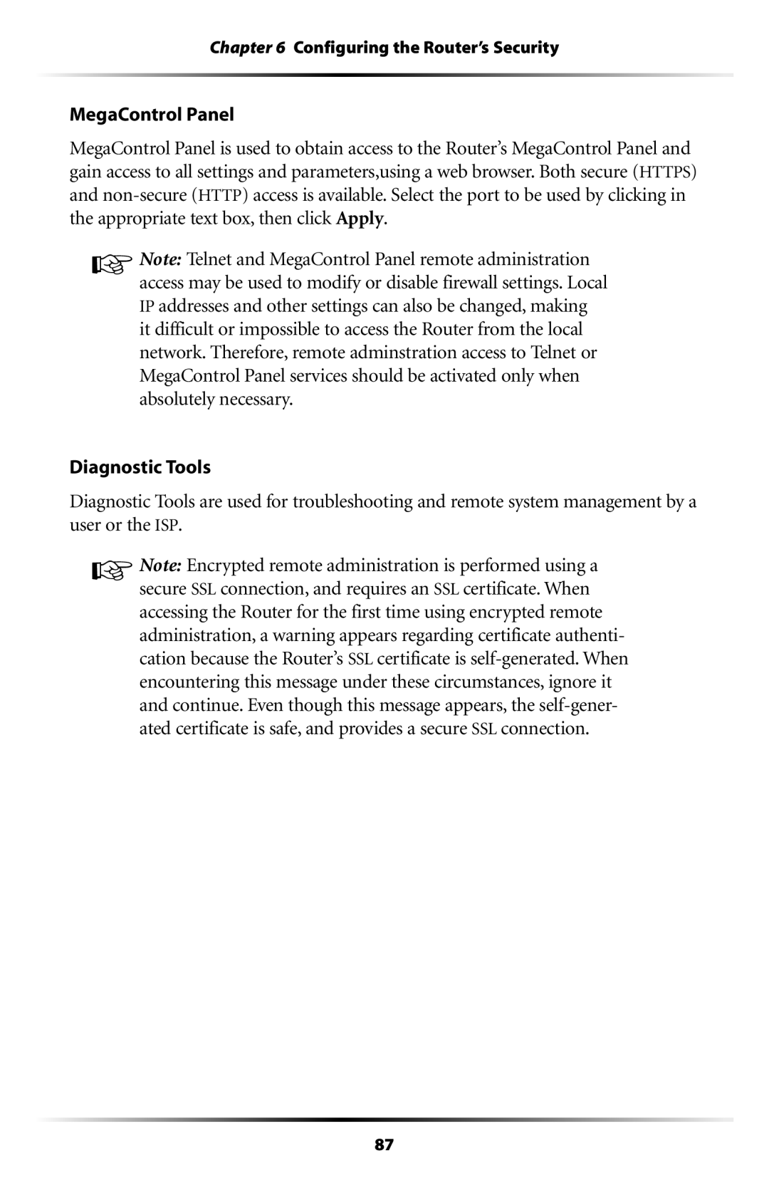 Verizon MI424WR user manual Configuring the Router’s Security 