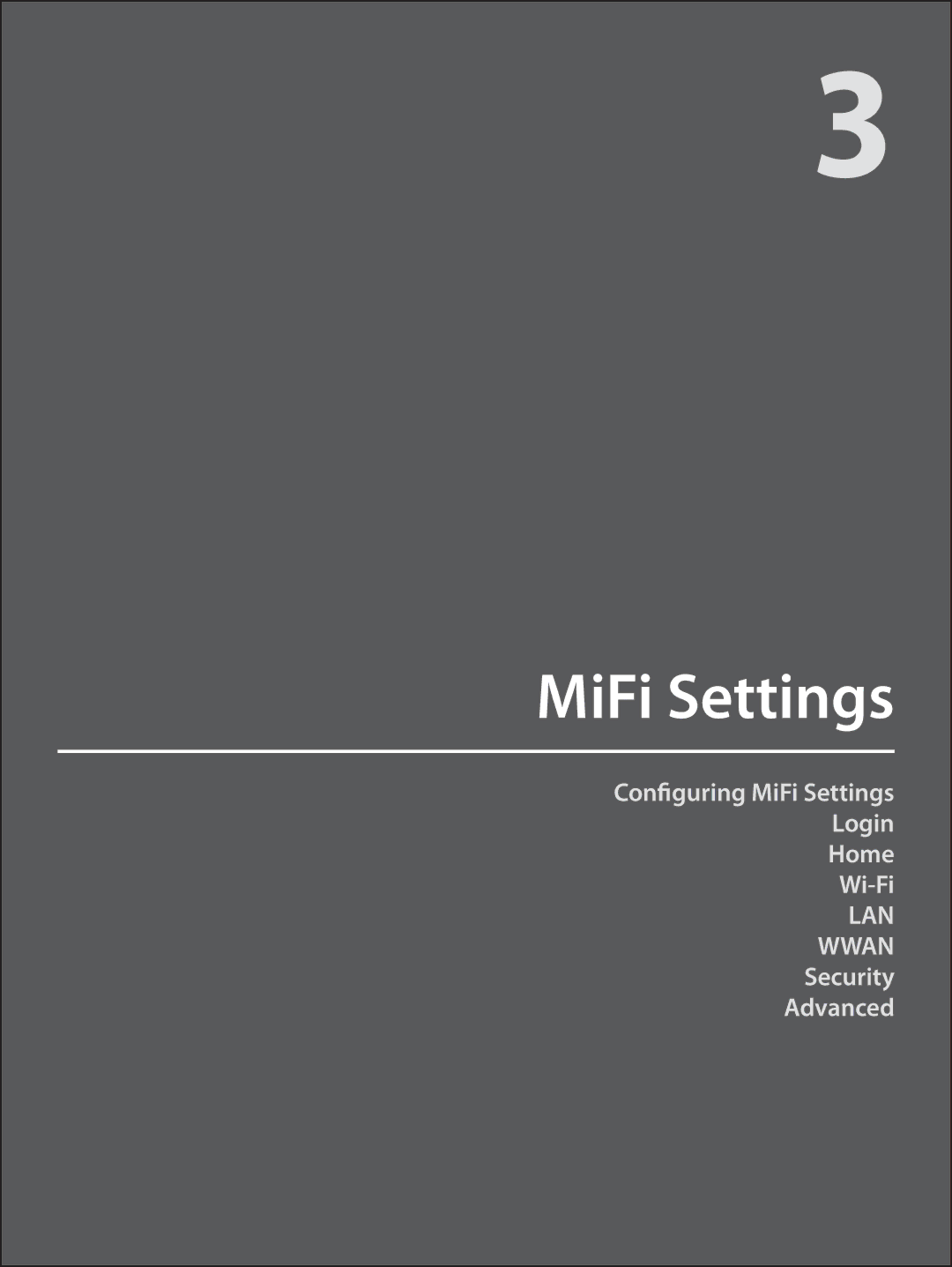 Verizon MIFI4510LPP manual MiFi Settings 