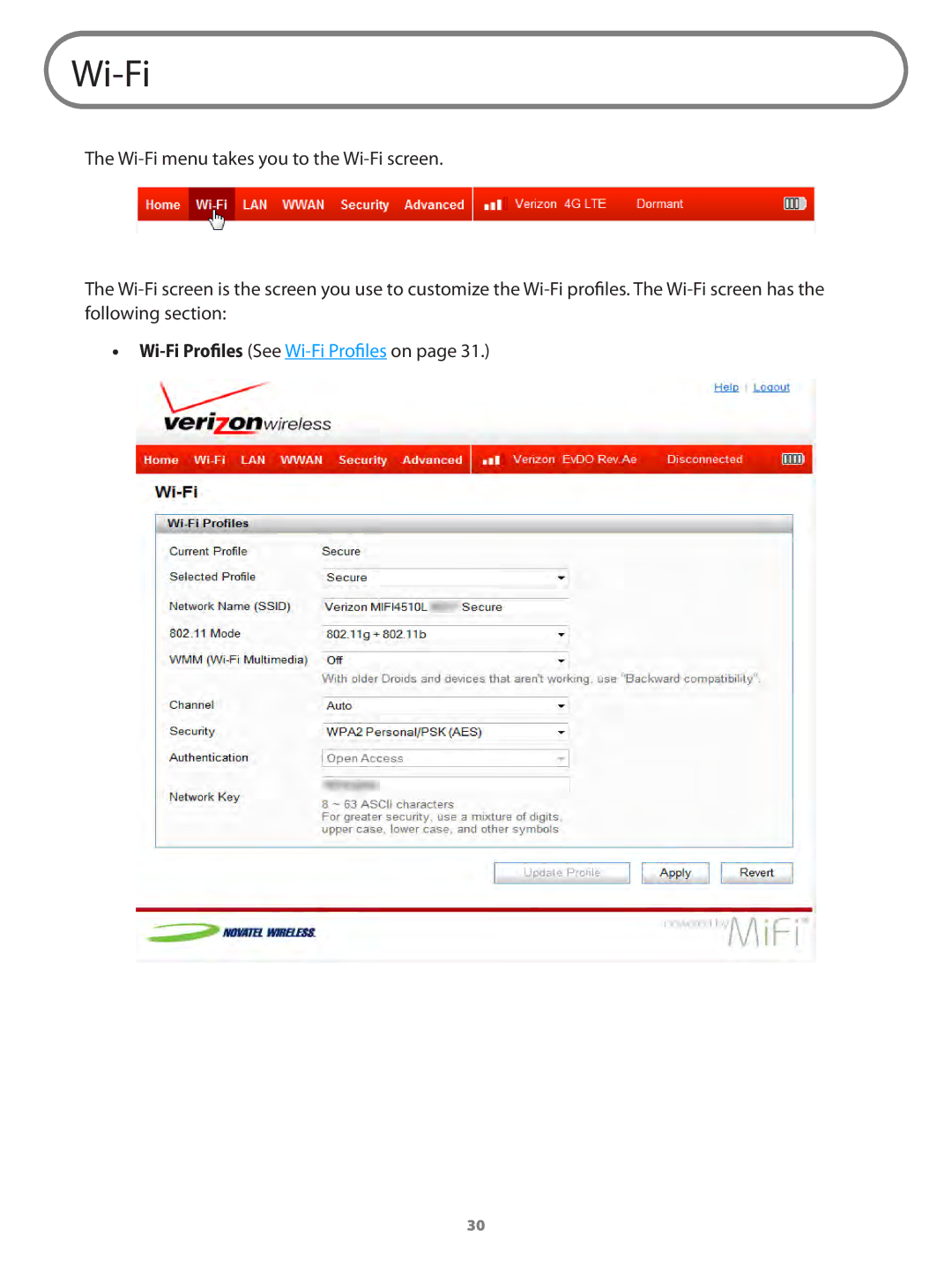 Verizon MIFI4510LPP manual Wi-Fi 