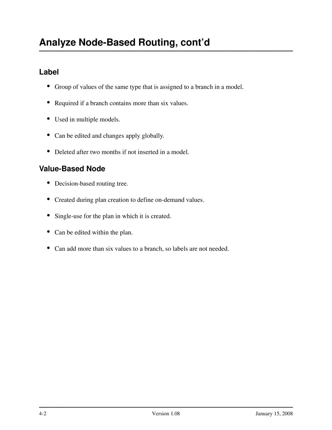 Verizon Network Manager Nodes manual Analyze Node-Based Routing, cont’d, Label, Value-Based Node 