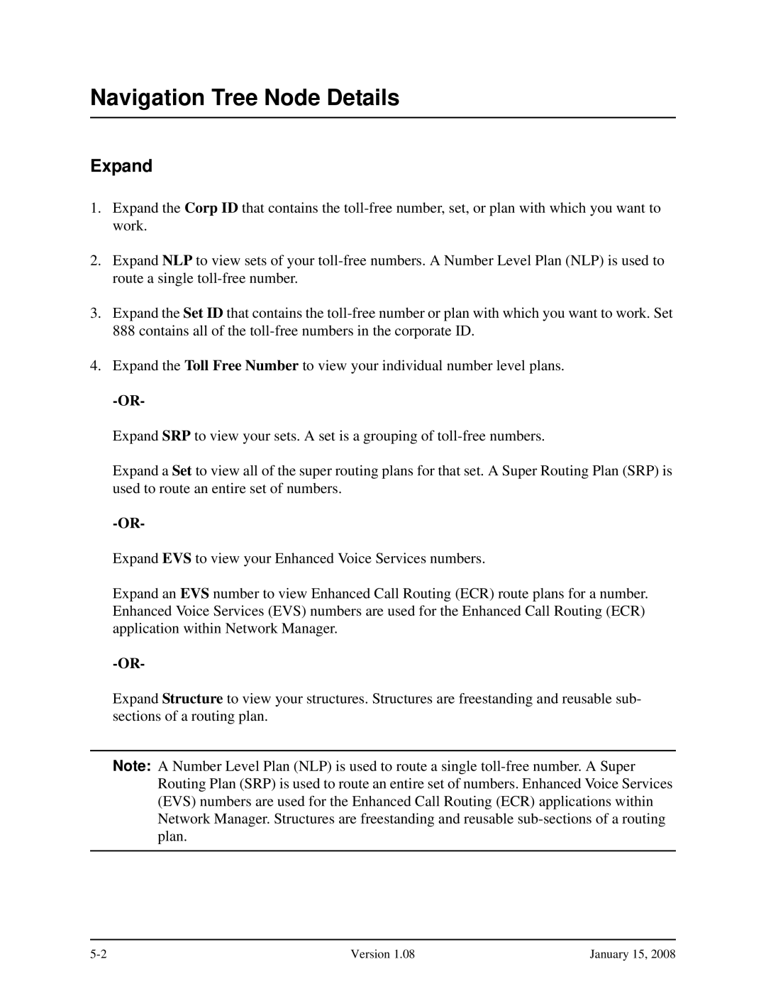 Verizon Network Manager Nodes manual Navigation Tree Node Details, Expand 