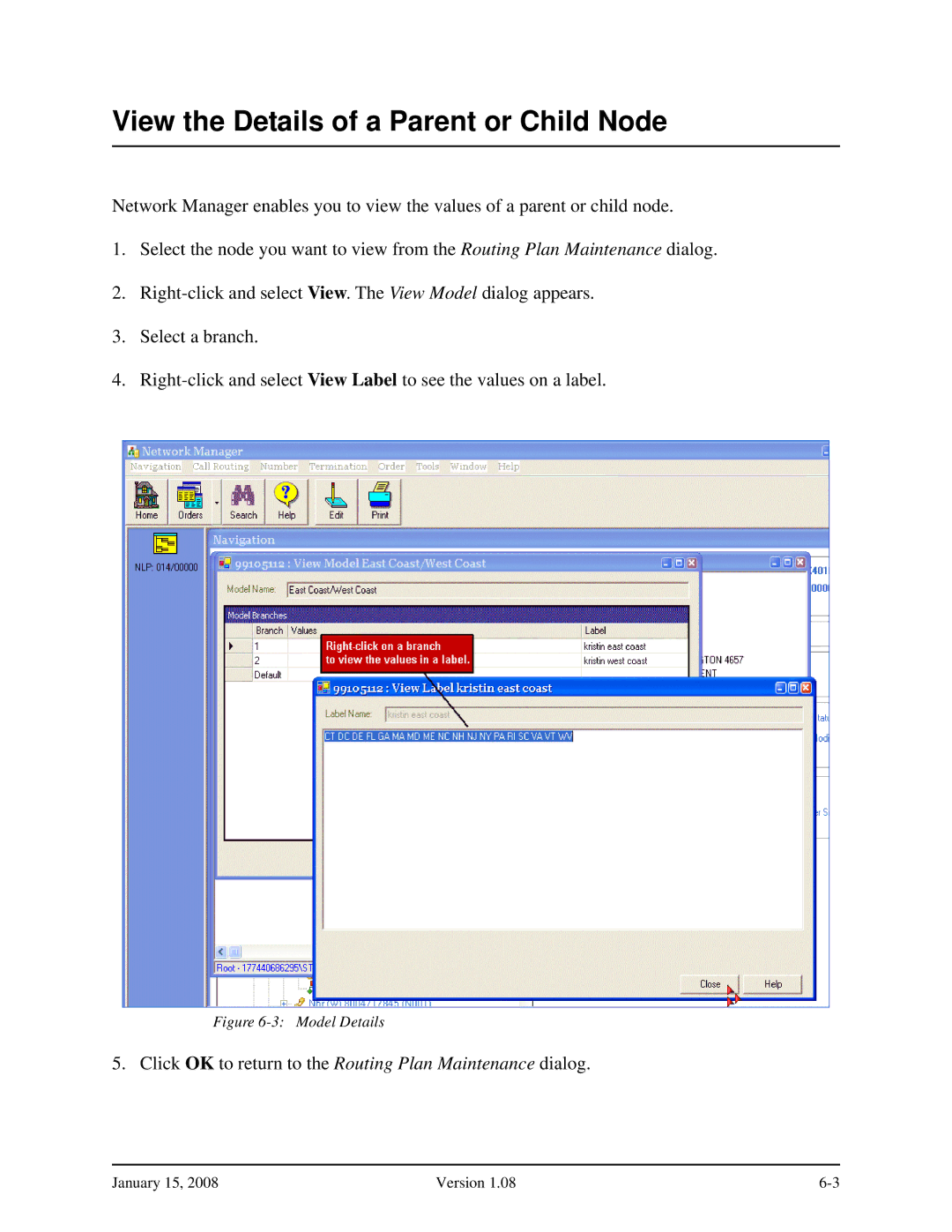 Verizon Network Manager Nodes manual View the Details of a Parent or Child Node, Model Details 