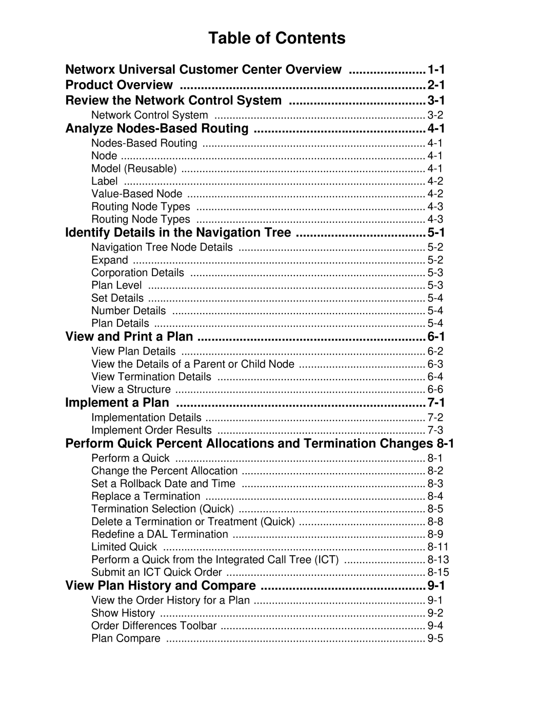 Verizon Network Manager Nodes manual Table of Contents 